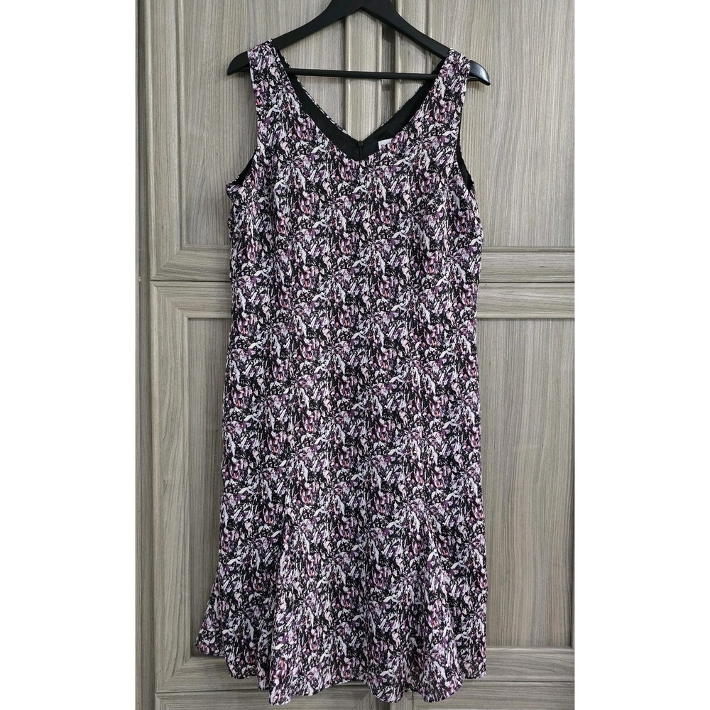Danny And Nicole Dress Size 14 Abstract Design Lined